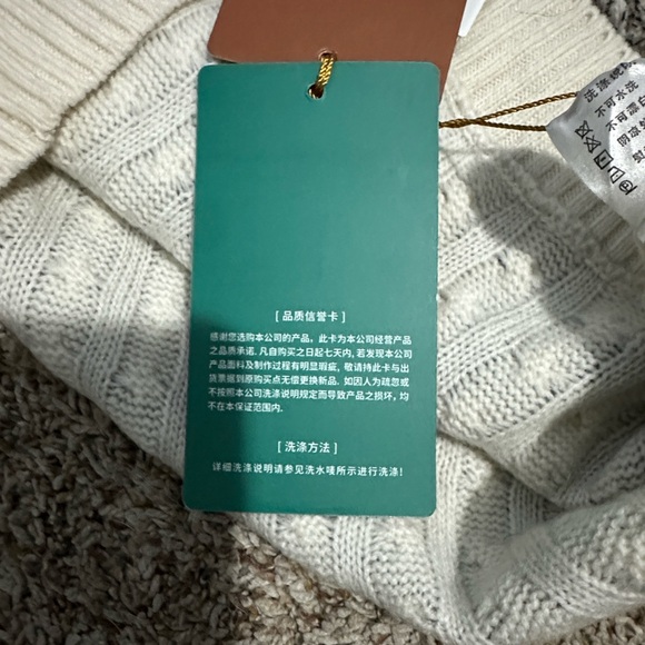 Gorgeous Cream and Gray V-Neck Sweater - Picture 6 of 8